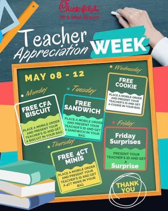 Attention all teachers!!! Happy Teacher Appreciation!!!! Thank you for all you do for our students!🥰💕🫶🍎👩‍🏫👨‍🏫