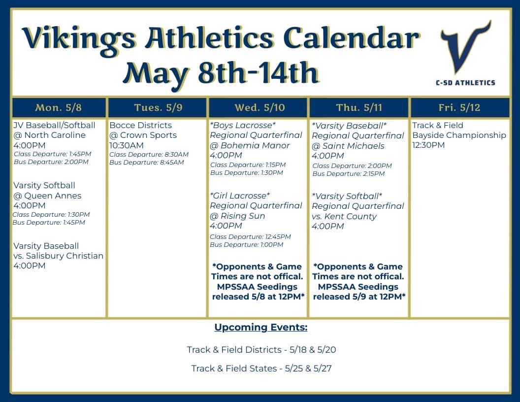 And just like that, school resumes tomorrow, after a beautiful Prom on Saturday. Look for our post tomorrow, including lots of photos and thank you's to everyone who helped organize the very successful event!  
This week is "Mental Health Awareness Week", &amp; MATH MCAP TESTING.