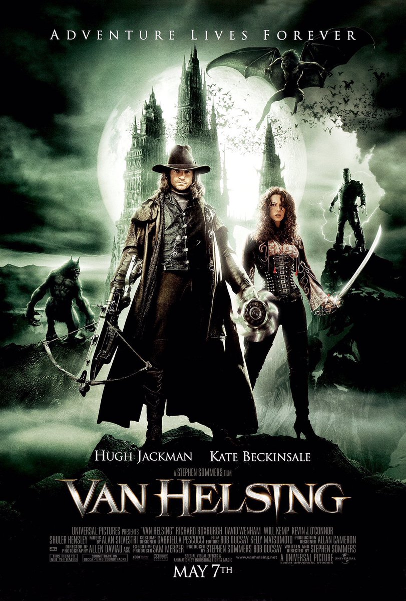 🎬MOVIE HISTORY: 19 years ago today, May 7, 2004, the movie 'Van Helsing' opened in theaters!

@RealHughJackman #KateBeckinsale #RichardRoxburgh #DavidWenham #ShulerHensley #ElenaAnaya #WillKemp #KevinJOConnor #AlunArmstrong #SilviaColloca #JosieMaran #TomFisher #SamuelWest