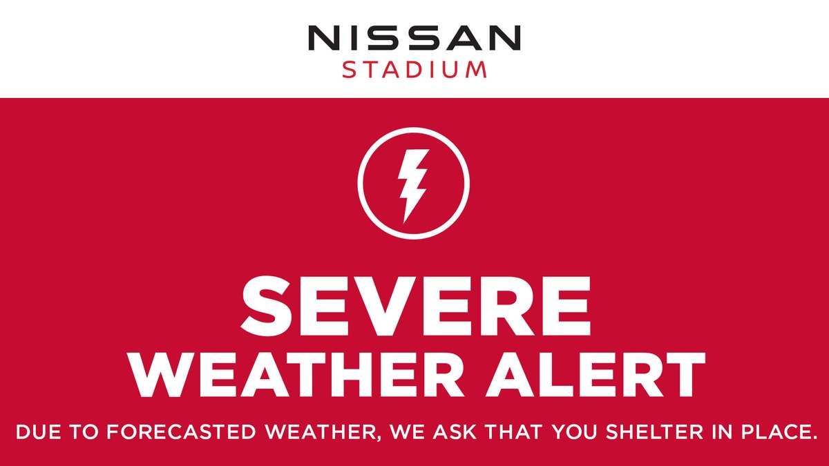 Nissan Stadium on Twitter "🚨 Shelter in Place 🚨 Lightning Advisory ⛈