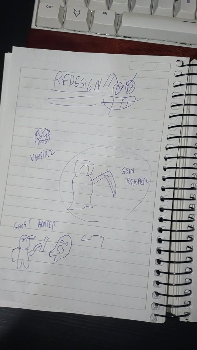 rthurmed's tweet photo. some behind the scenes: the game had 3 redesigns before I decided to go with the grim reaper vs wizards theme. it started as a space shooter and then was a alien cowboy shooter before the final decision https://t.co/JDjYa6KfG7