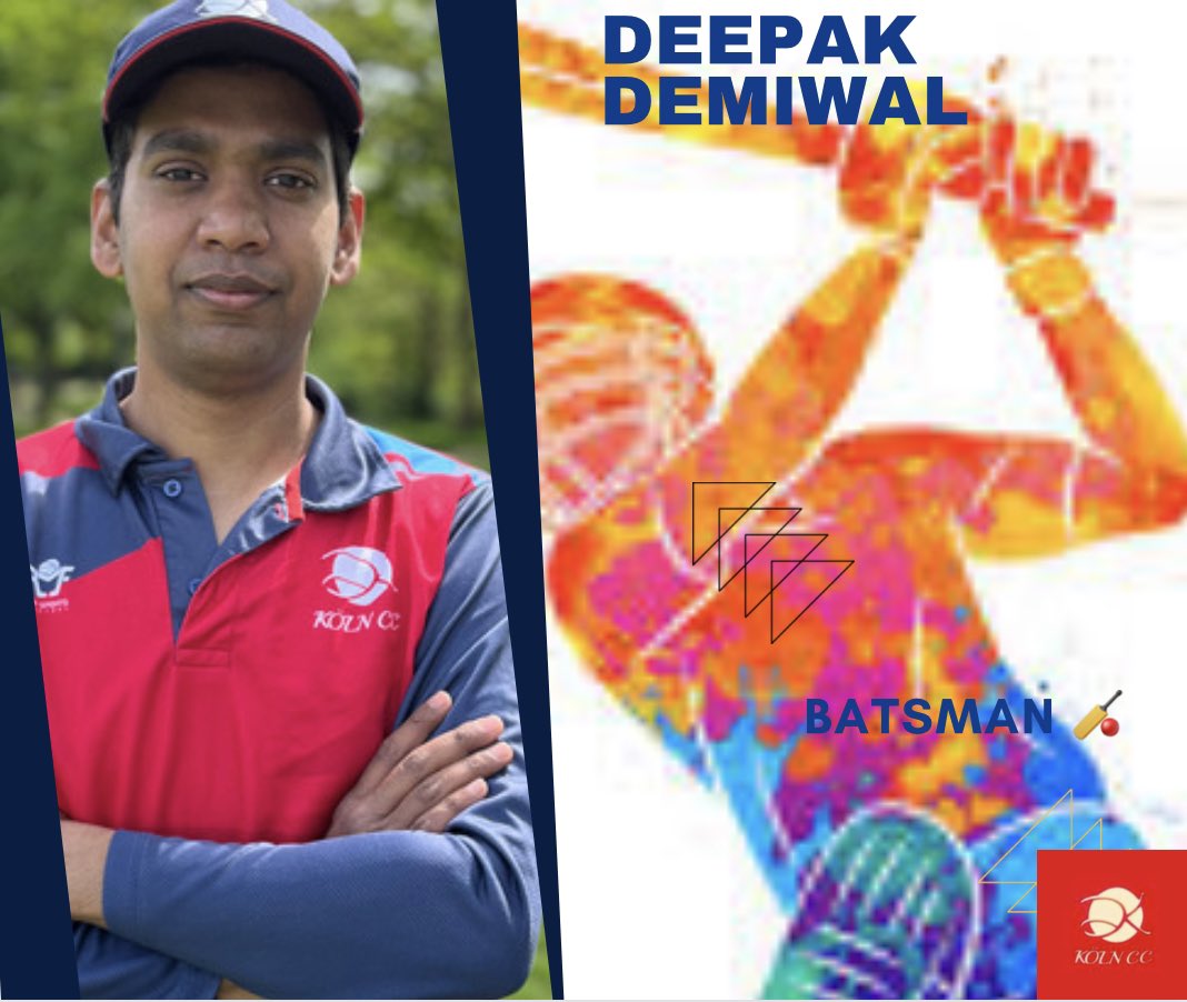 CcKoln's tweet photo. Next Player we would like to introduce to you all is Deepak Demiwal.

Batting Style: Right Hand

#Koeln #cricket🏏 #cricketingermany #germany🇩🇪 #dcb https://t.co/l7kWLmFAUC