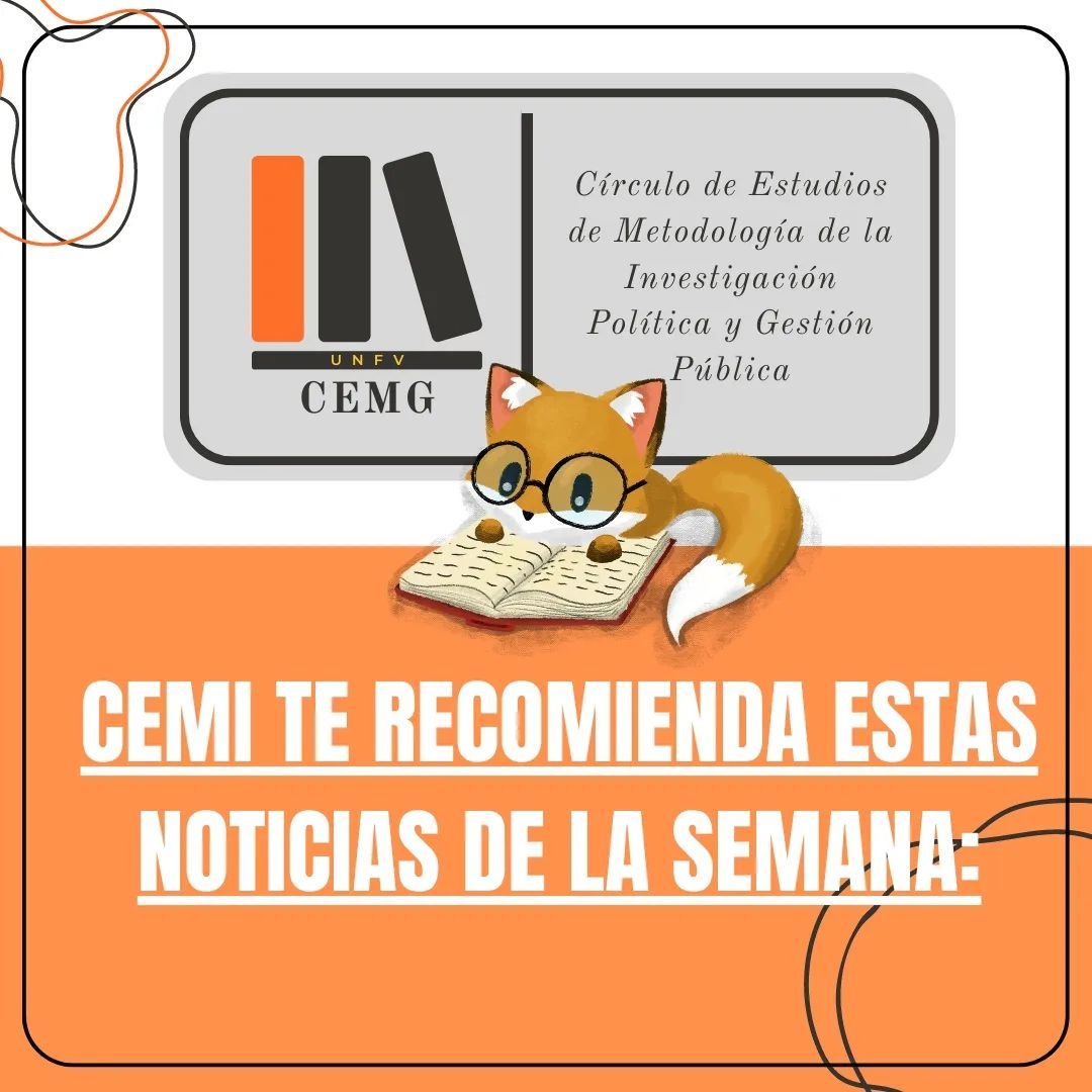 cemg_peru's tweet photo. Para que estés informado sobre la actualidad nacional; en materia de gestión pública, te traemos las noticias más relevantes que se dieron en la semana. 📷
#CEMG #UNFV #CienciaPolítica https://t.co/O0EMXHhePr