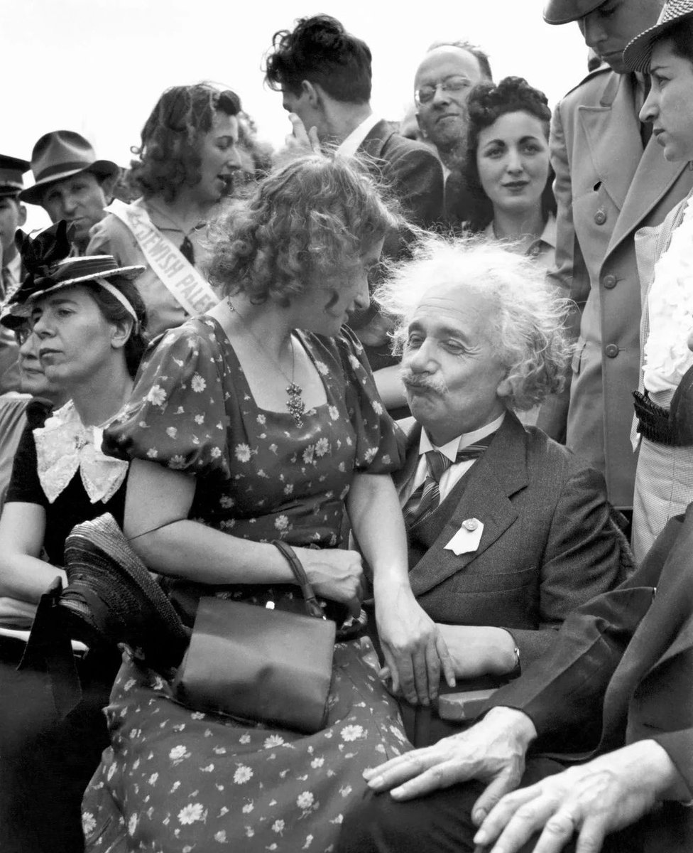 Albert Einstein at the opening of the World's Fair, New York, 1939