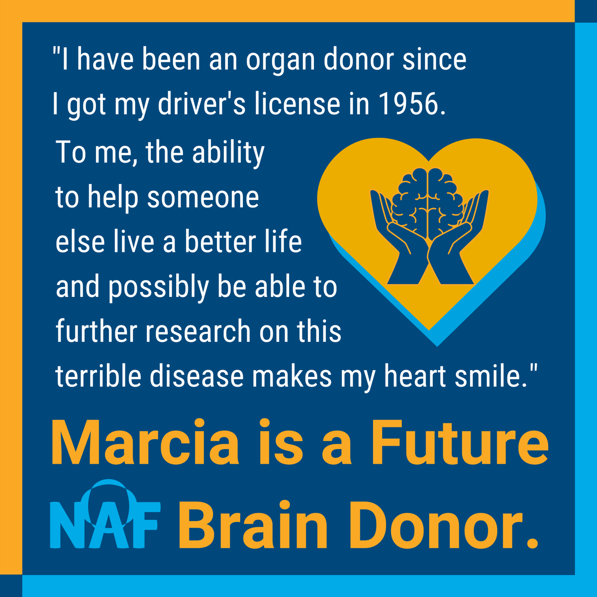 Today is #BrainDonationAwarenessDay! We asked Marcia why she started her brain donation plan. 
If you are interested in learning more about how you can start a brain donation plan, visit our website here: ataxia.org/braindonation/