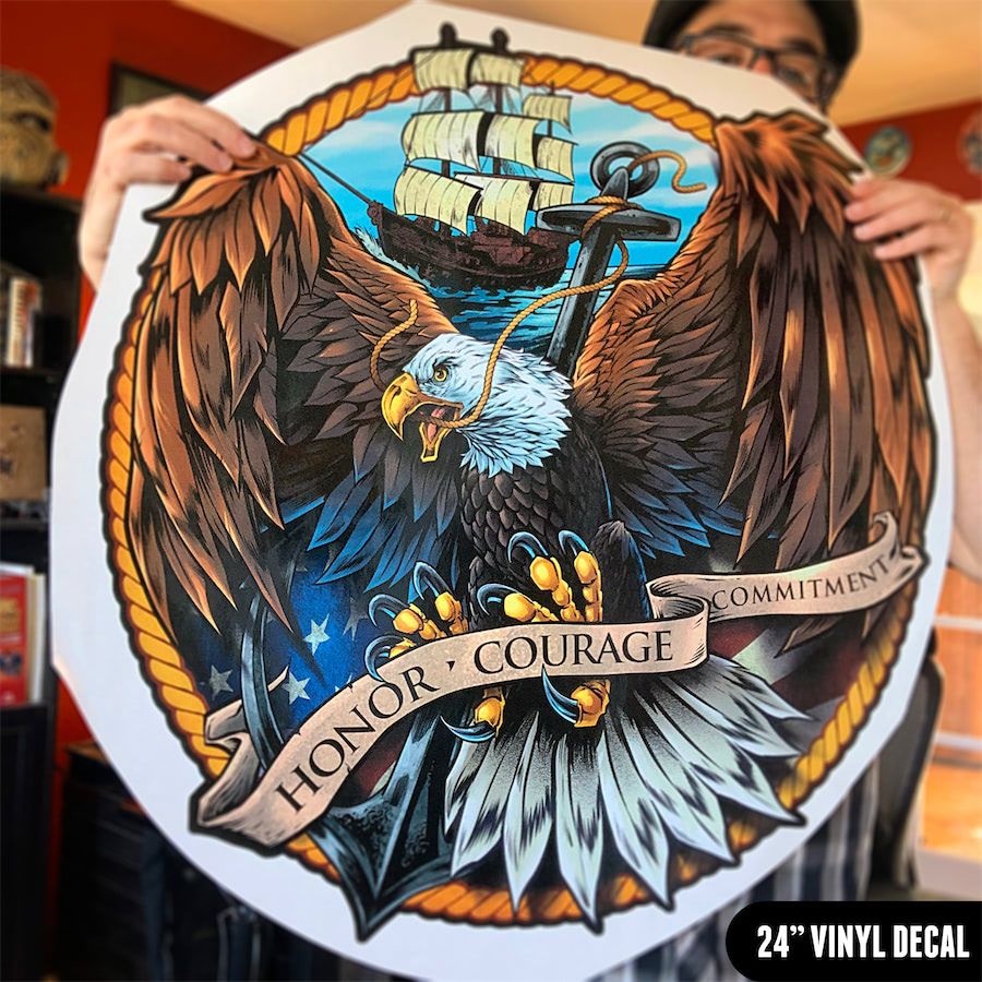 flylanddesigns's tweet photo. I drew this interpretation of the Navy Seal a while back and had a few printed up on giant Vinyl Decals for vehicles.
Available in giant 24", or a smaller, yet respectable 12" size here:
https://t.co/61trLYfFcI
#decal #vinylwraps #vinylwrap #vinylart #wrapart #wrapartist #vehic https://t.co/k3Ra8HF6SE