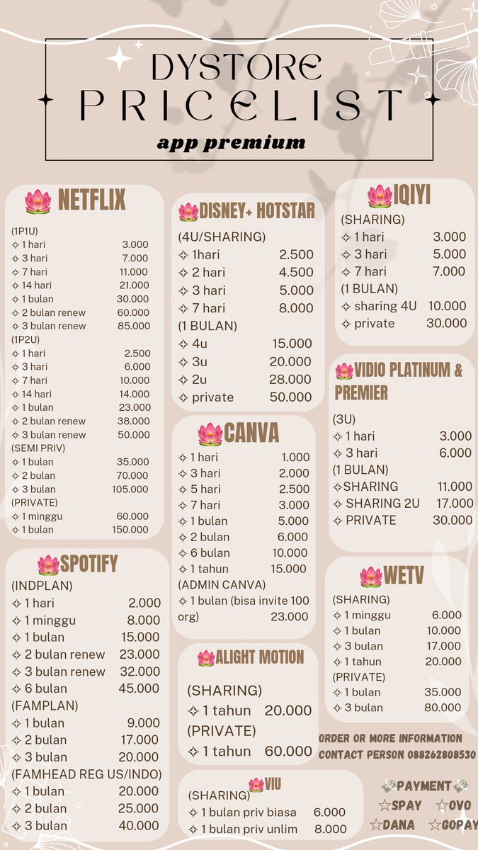 __yyoungdee's tweet photo. haloo!!
aku jualan app premium nih!
yuk order bareng akuu!!
boleh tanya tanya dulu kok^^
tersedia juga app premium selain yang di bawah yaa, jangan sungkan untuk DM atau chatt aku di https://t.co/QroDr9KiEd, terimakasih dan happy shopping♡! https://t.co/wieLLeVn46