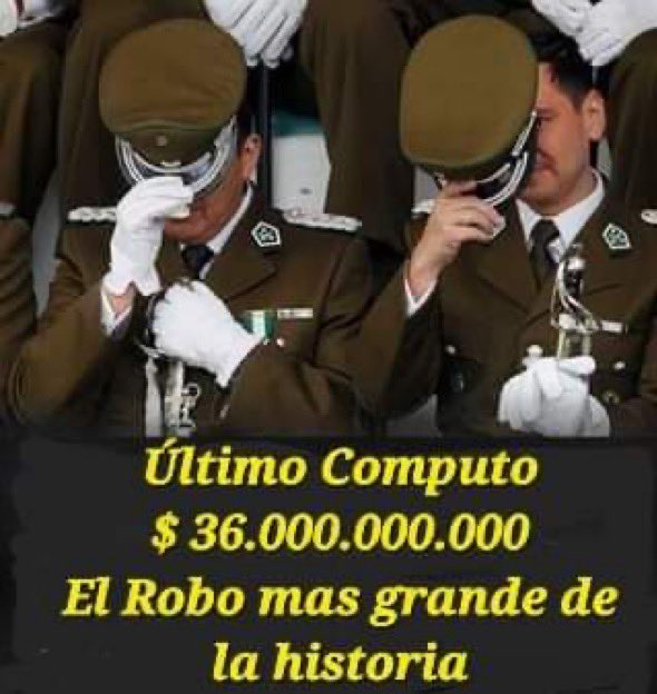<a href="/Josefcolagos/">José Francisco Lagos</a> Wn el medio gasto. Te presento el gran gasto que ha significado para Chile, los robos de tu sector