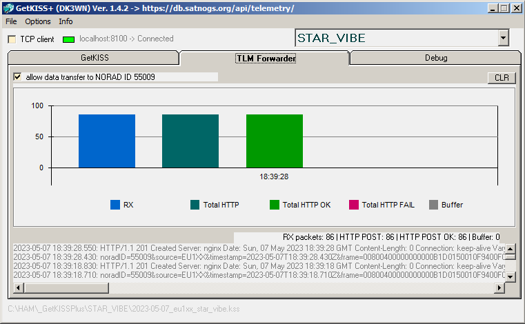 EU1SAT's tweet photo. STAR VIBE RAW Telemetry
MaxEl 55°, QRM
86 Frames uploaded to @SatNOGS DB
https://t.co/Qcd1w549vn
@scanway_space @GermanOrbital #STAR_VIBE #CubeSat https://t.co/NvfH0VNx5Z