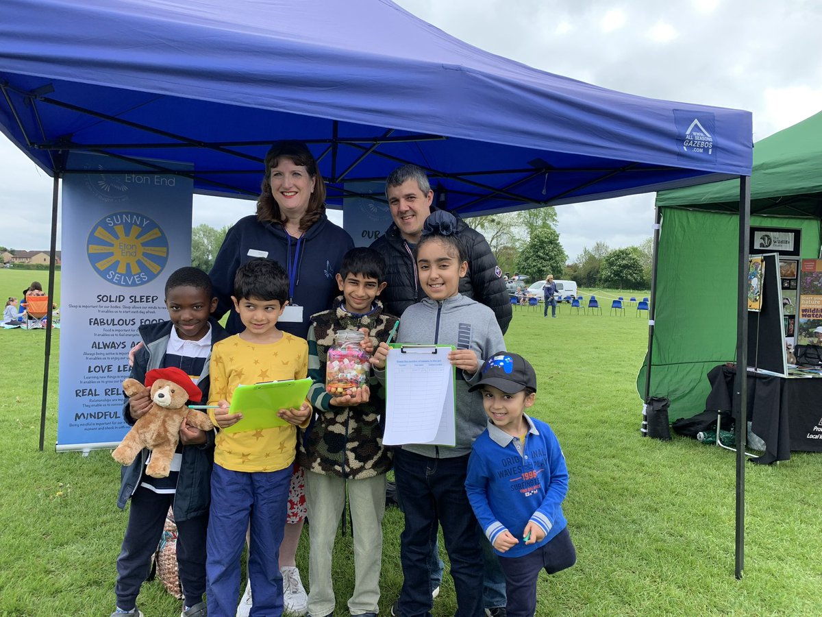 EtonEndHead's tweet photo. It was lovely to be out in the community this afternoon with some of our fabulous children at the Datchet Coronation Fete. Lots of fun with our stall games but also the important life skills of meeting new people, collaborating and organising an event were being practised. https://t.co/0W8SPu1GaH