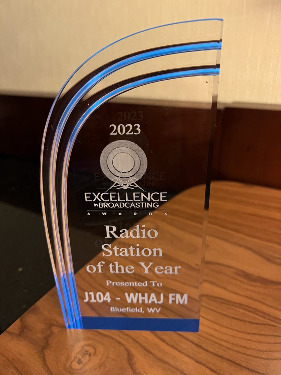 J104Radio's tweet photo. Big thanks to the West Virginia Broadcasters Association for the recognition last night!! #WVBA #RadioStationOfTheYear https://t.co/NVlh40Zz8K