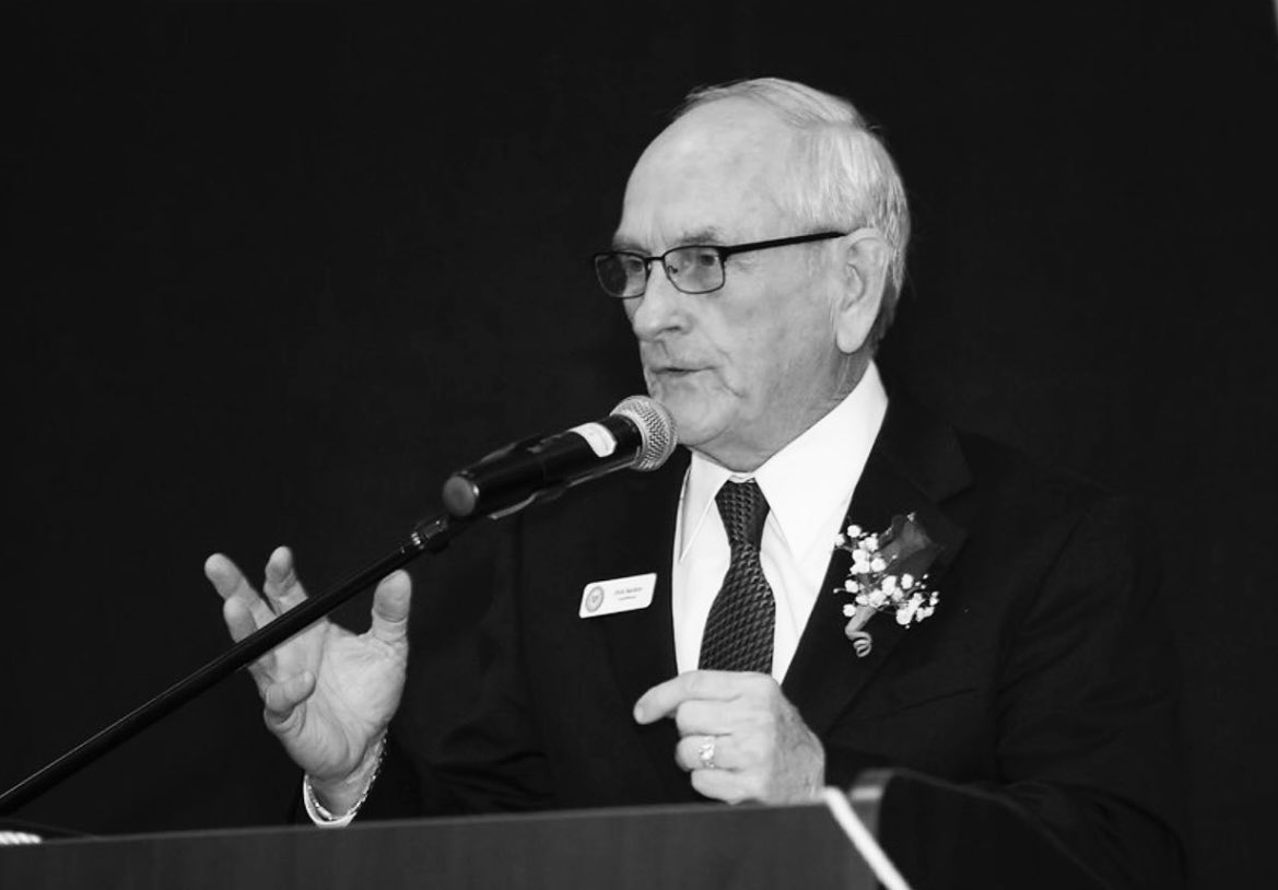 Valdosta State lost a legend. RIP to Dick Rockey, a  huge supporter of Blazer Athletics and the long time voice of VSU football and baseball. His impact will be felt for years to come. Please join us in praying for his loved ones. He will be missed by all of Blazer Nation.