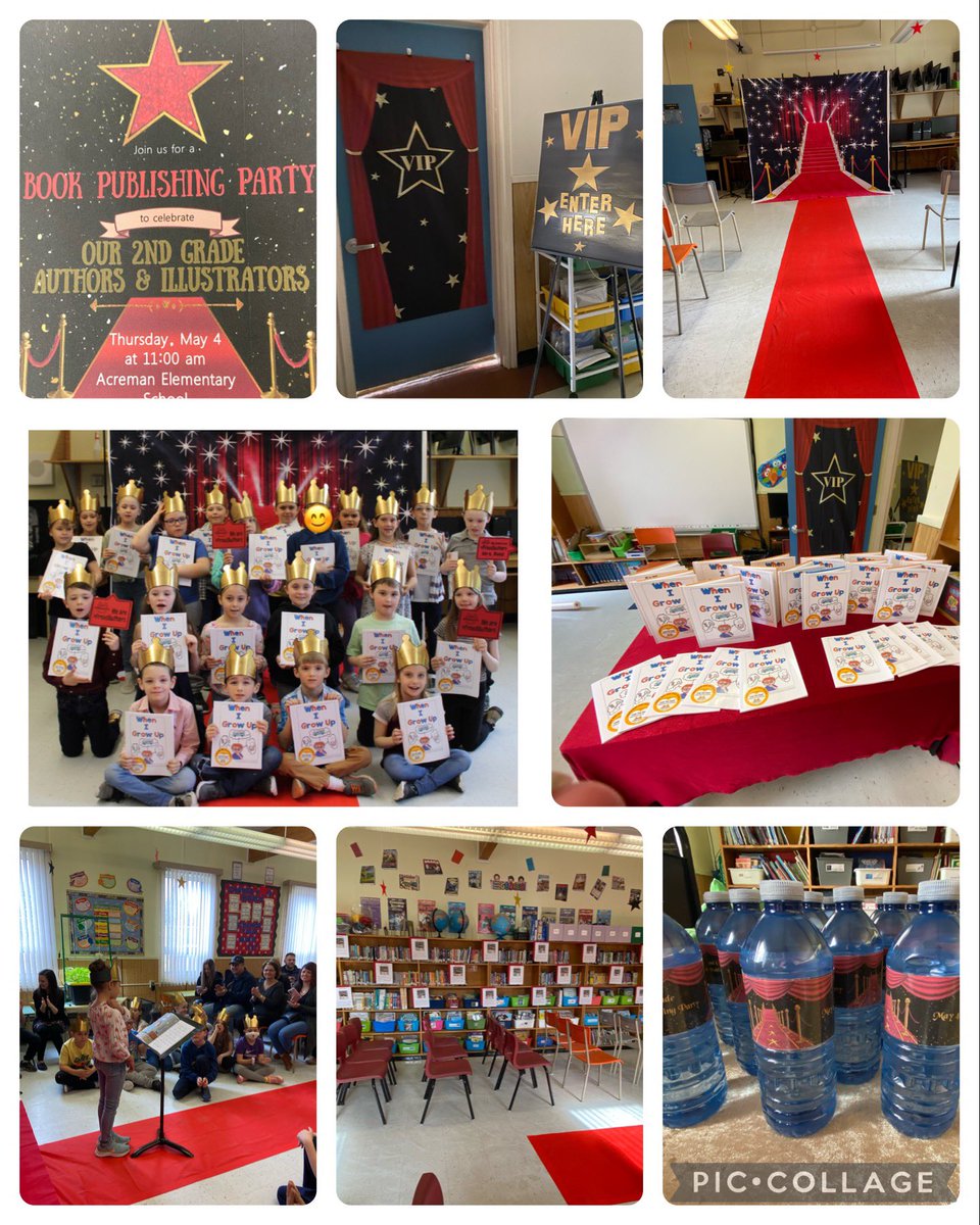 A Book Publishing Party calls for a ‘Red Carpet’ event. Our guests of honour proudly stood and read an excerpt from their book. The energy was electric! You couldn’t wipe the smiles off their faces if you tried. #proudauthors #proudteacher @AcremanElement1 @studentreasures