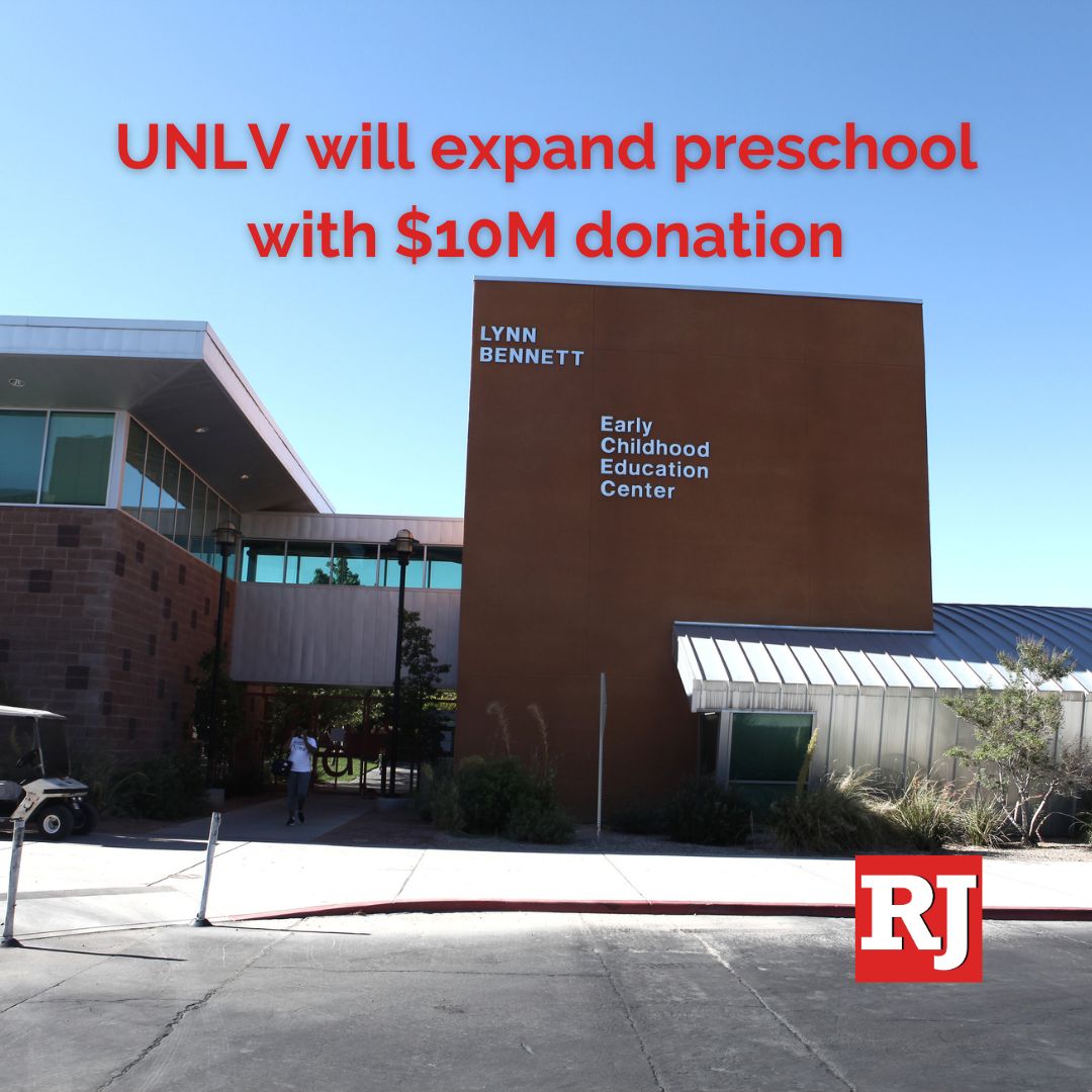 reviewjournal's tweet photo. UNLV announced that it has received an anonymous $10 million gift for an expansion project that will double its preschool program’s capacity and alleviate the program’s two-year waitlist → https://t.co/Iphgkd7Gz2 https://t.co/Hzw0kIp4N1