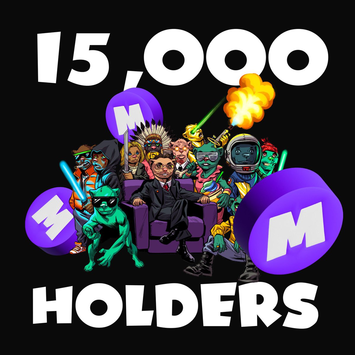 mong_coin's tweet image. Boom! Huge congrats to the $MONG community on smashing 15k holders. Your dedication and unmatched vibes are what fuel this astronomical ascent! 🚀
