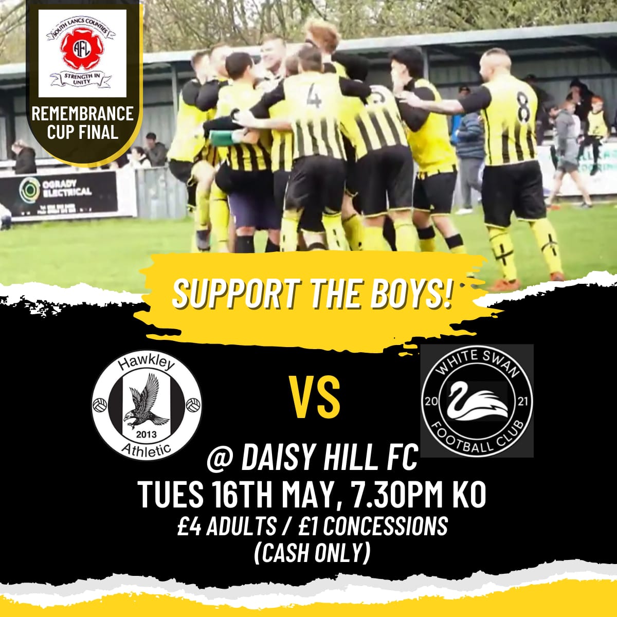 We now know our Opponents for the final. What a day its going to be!