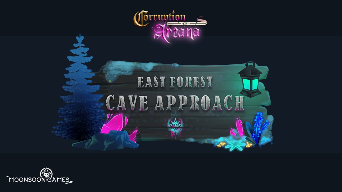 MoonsoonGames's tweet photo. The new Location Popups for our forest area. Made by our UI artist @Abbie_MT 

Expect to see popups for every town and wilderness section in game soon. 

#gameart #indiegame #gamedev #gamedevelopment #CorruptionOfArcana #uiuxdesign https://t.co/dve3E9nyhn