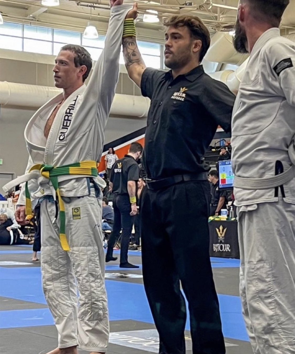 Green and yellow belt bjj top