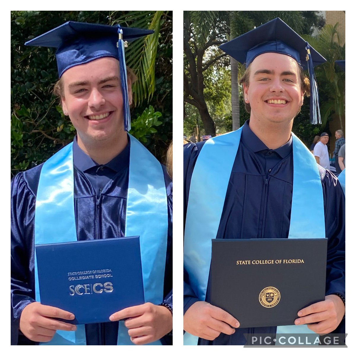 I want to give a HUGE shoutout to my son for graduating both high school and college this past Friday. Thank you @SCFnow for giving my son a successful start at both SCFCS and SCF #SCFProud #HSgraduate #collegegraduate #dualenrollment