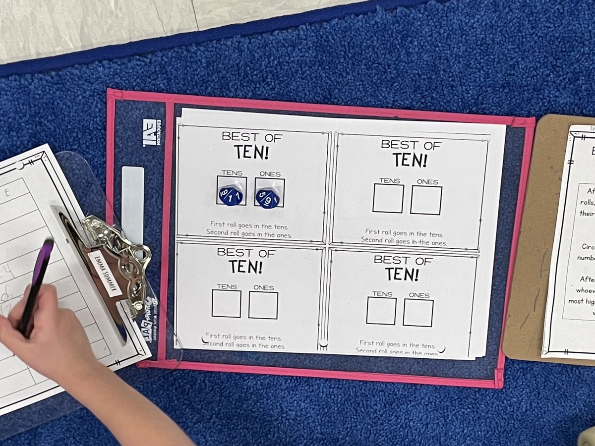 CommackSchools's tweet photo. Math skills play “Best of Ten!” to practice their comparing numbers skills. #IndianHollow #MrsFox #Math #Counting #CommackSchools https://t.co/oYaigKOeDv