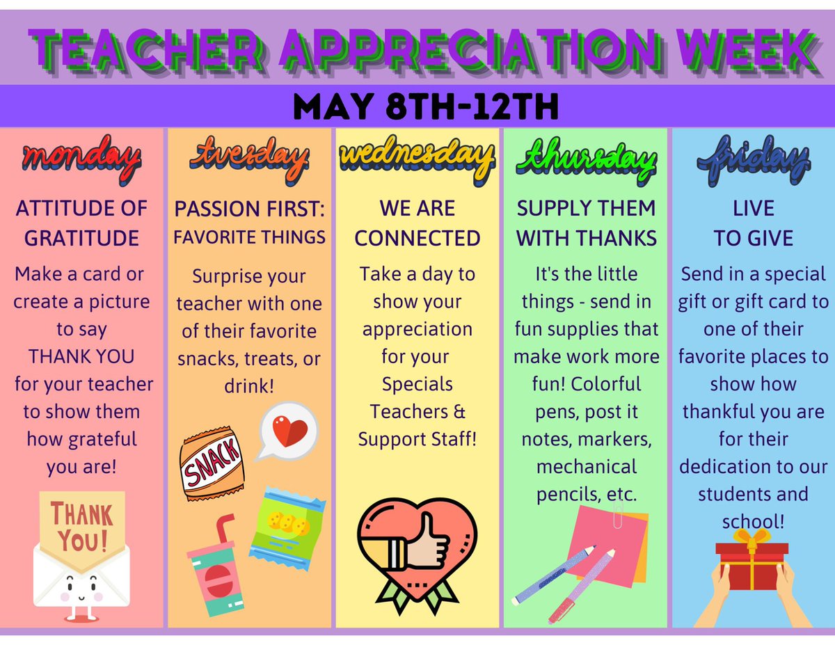 Hernandez Elementary PTO (@heropto) on Twitter photo Dont forget to make a special card or picture today to share with your teacher tomorrow for Mondays Attitude of Gratitude 💜🎉
<a href="/HernandezSMCISD/">Hernandez Elementary</a> Dont forget to make a special card or picture today to share with your teacher tomorrow for Mondays Attitude of Gratitude 💜🎉
<a href="/HernandezSMCISD/">Hernandez Elementary</a>