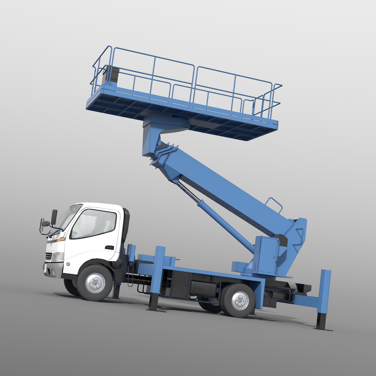 tsukut's tweet image. 高所作業車つくりました #MODO #重機 #madewithmodo