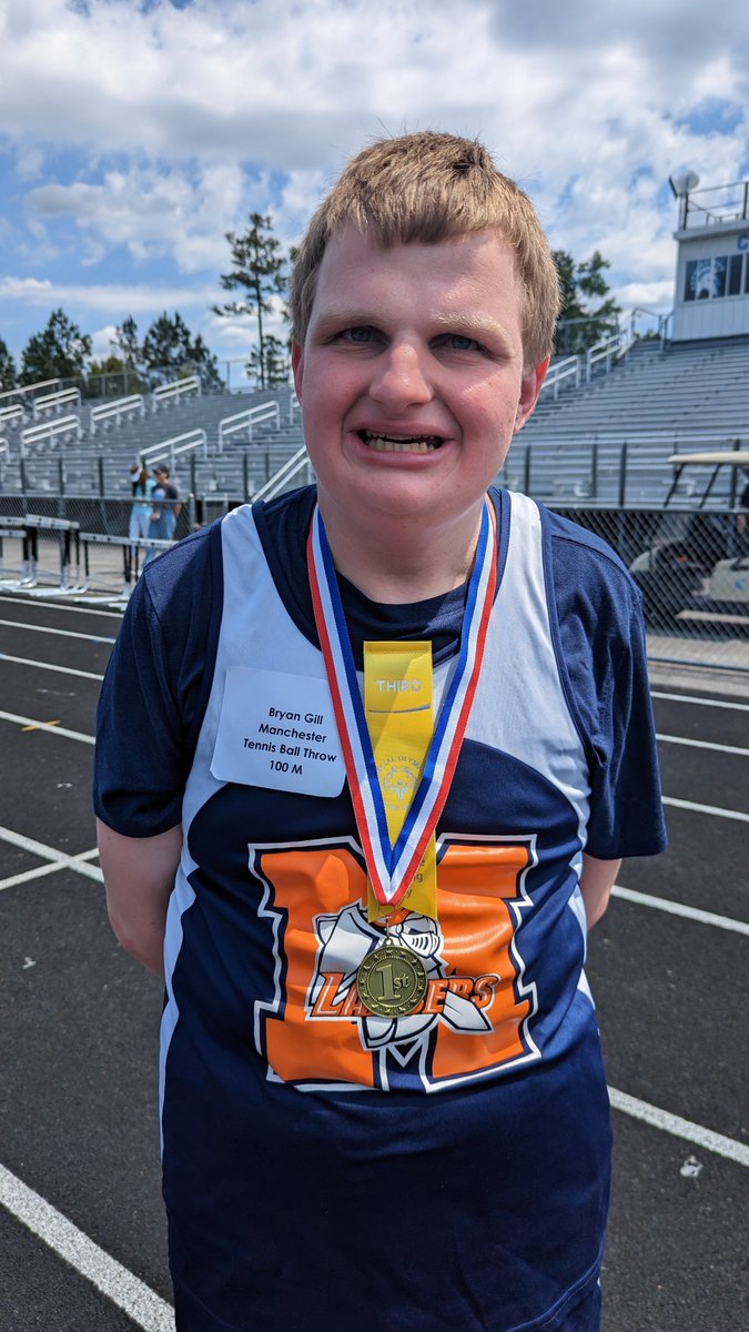 LancersWork's tweet photo. Manchester's Champions Together team placed 3rd in Regional meet on Saturday. Lots of great moments. First in relay, tennis ball throw, shot put, 200 meter, running long jump.@MHSLancers @Chri@Library4Lancers https://t.co/BRivZXXxO0