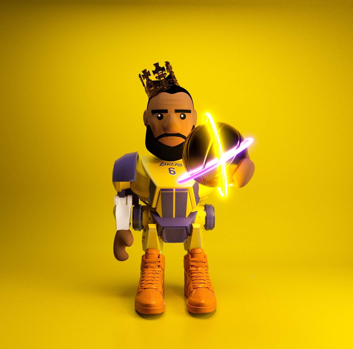 Big win for king James yesterday #lalakers #lebron #la6 #baller #nba #art #3d #web3 #nft