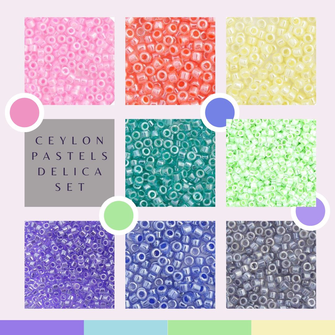 Turn your Spring creations into something spectacular with this Ceylon Pastel Set! Get 8 Delica Beads to bring some shimmer and shine to your projects. The spring pastel shades will have your projects looking oh-so-trendy and - dare we say it? - sparkly fabu-luster! #delicaset