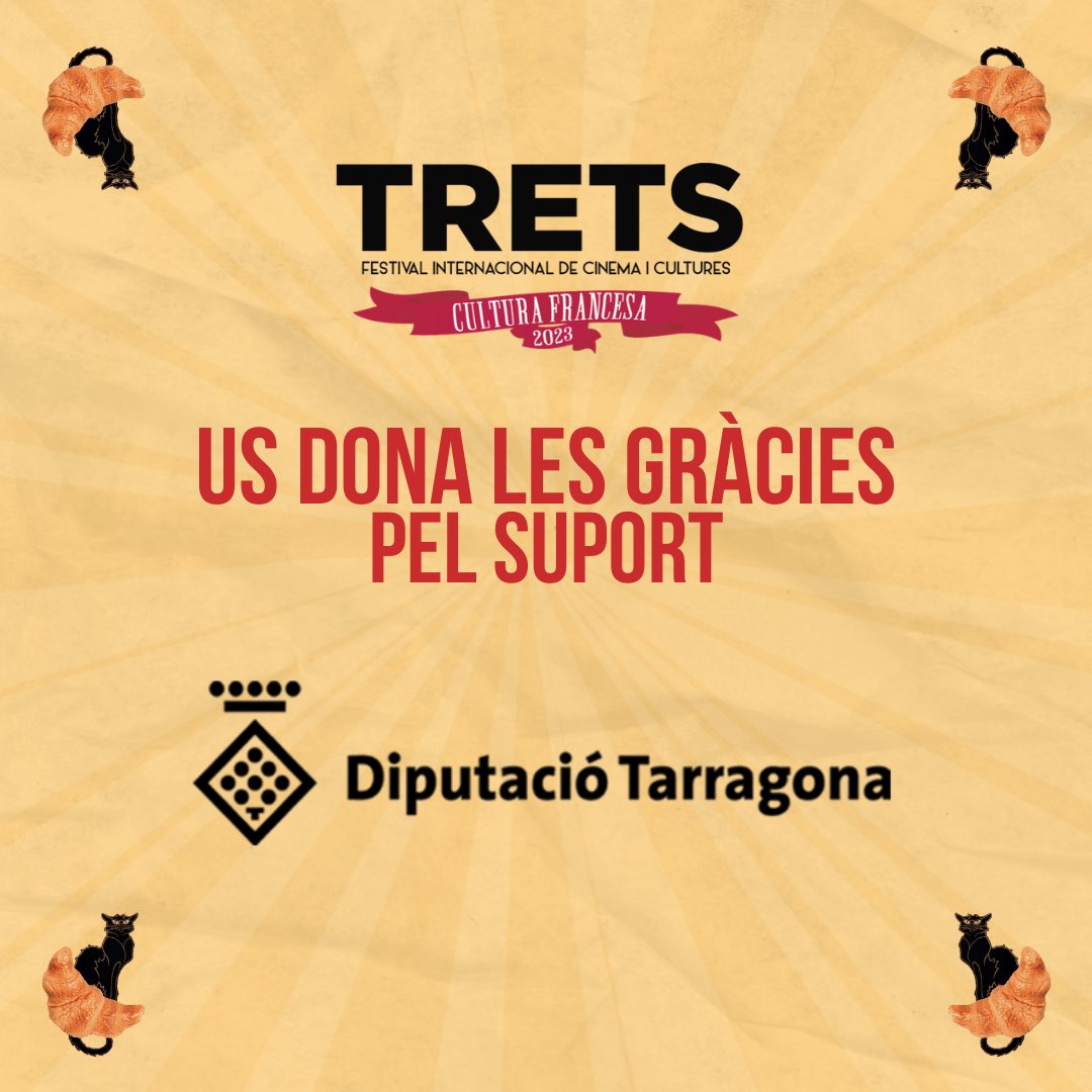 Diputació de Tarragona dona suport al Festival Internacional de Cinema i Cultures 𝗧𝗥𝗘𝗧𝗦 #TretsFilmFest #OhLàLàRàpita #LaRàpita #TerresdelEbre