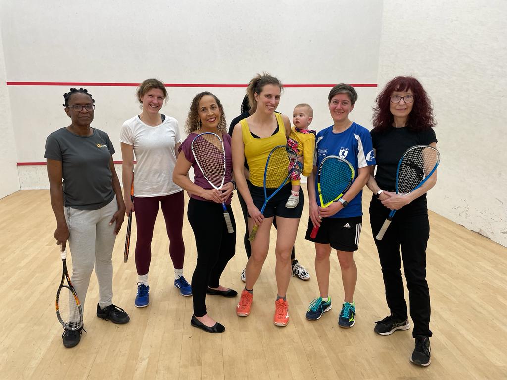 OPLTSC's tweet photo. Congratulations to our 2 ladies Squash teams who enjoyed a well deserved celebration of their success in the Middlesex Winter leagues. The first team WON division 1 🏆 &amp; the newly formed second team came 2nd in division 2. Thanks to Isabel for arranging a fabulous celebration 🥳 https://t.co/YqLeqb5T3I