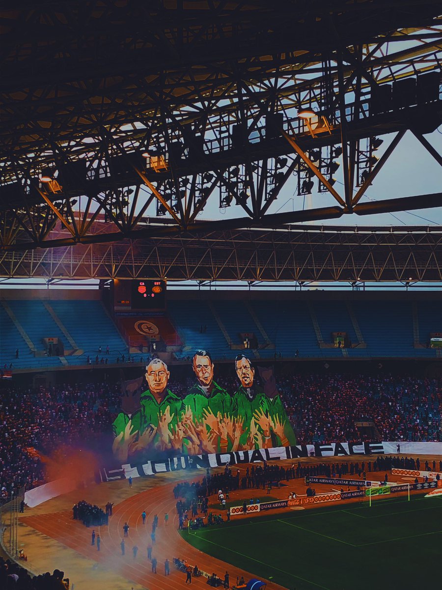 514Ortiz's tweet photo. Da5la (tifo), Curva and Derby. 

Two incredible choreographies from Curva Nord 1995 (supporters of Club Africain) against Esperance Sportive in the Tunis derby between eternal rivals.  

Wicked. 

⚪️🔴👨🏽‍🎨 https://t.co/nIgRBbPqo7
