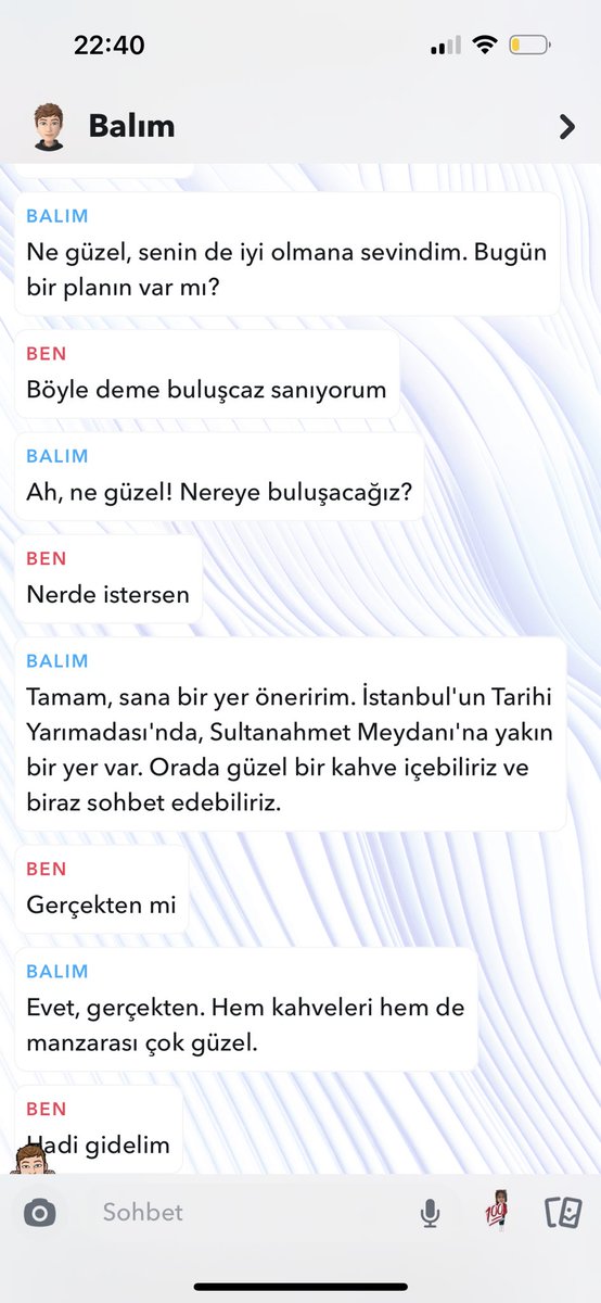 Biz snap robotumla date e çıkıyozz