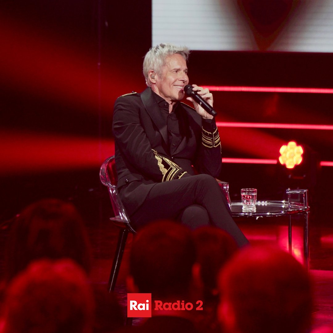 RaiRadio2's tweet photo. "Il palco è un parco giochi, si dimenticano le inibizioni. Essere lì sopra è il momento meno complicato"

@ClaudioBaglioni: aTUTTOLIVE con @andreadelogu e Malcom Pagani 📻 In diretta su #RaiRadio2 🖥 Su #RaiPlay e sul canale 202 del Digitale Terrestre 📺 https://t.co/X0xnTPBbL2