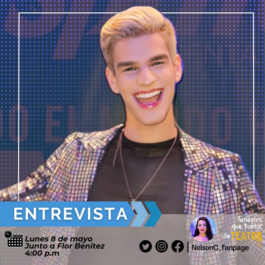 Mañana Lunes, tenemos cita con Nelson Carreras y Flor Benitez, quienes estarán platicándonos un poco sobre #TodoElMundoHablaDeJamie en <a href="/HablarDeTeatro/">Hablar De Teatro</a> 

🗓️: Lunes 8 de mayo 
🕓: 4:00pm

🔗YouTube: youtube.com/live/2zfCjHdAt…
🔗Facebook: facebook.com/events/d41d8cd…