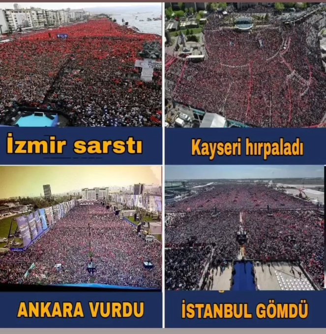 DİKKAT.. Bu seçim, CHP Van mitinginde Kemalin, Meralin, Ekrem'in ve Temelin gözünün içine baka baka 'dişe diş kana kan seninleyiz Öcalan' diye böğürenlerle, 'Türk-İslam mührünü çağın idrakine vuracağız' diye bağıranların seçimi olacak.. Ya Allah Bismillah Allahu Ekber..!! Osman