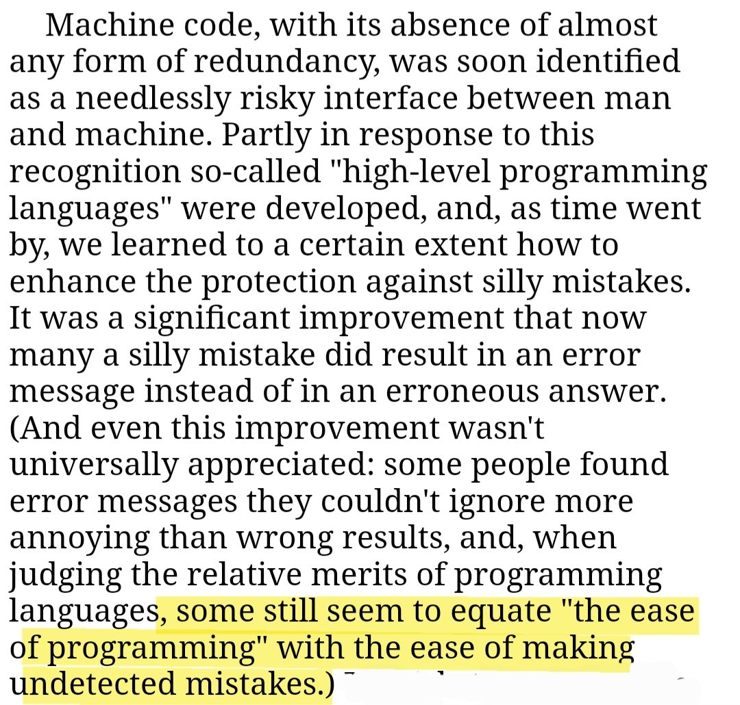 ben11kehoe's tweet photo. We've been through this so many times. Here's Dijkstra, over 40 years ago. Joy isn't a good proxy for quality https://t.co/JnTQuG2mu3