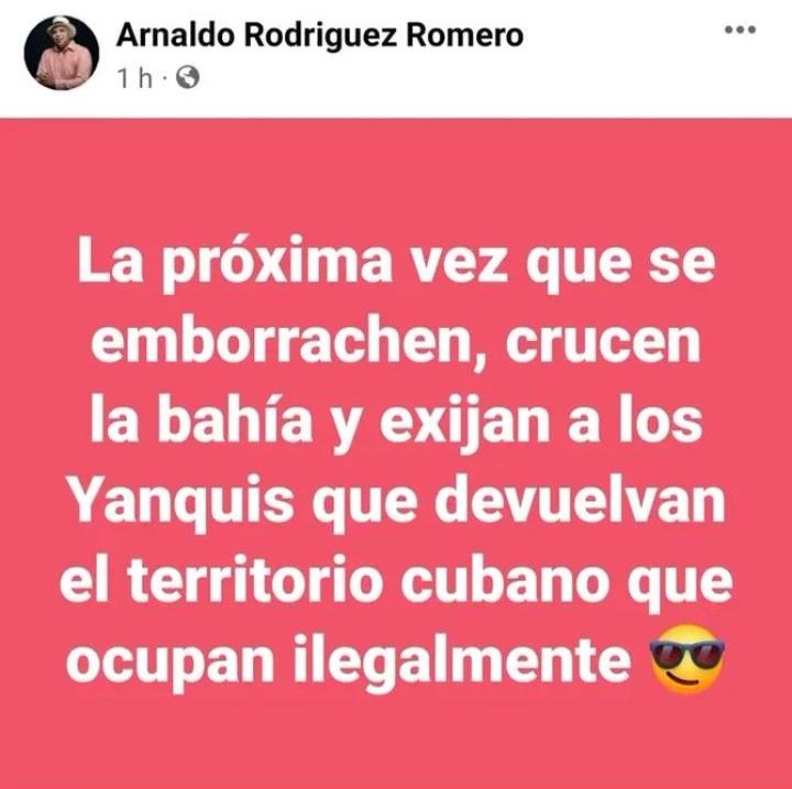 Mensaje de @arnaldotalisman 😏
#ConCubaNoTeMetas
#VivaCuba 
#DeZurdaTeam 🤝🌻