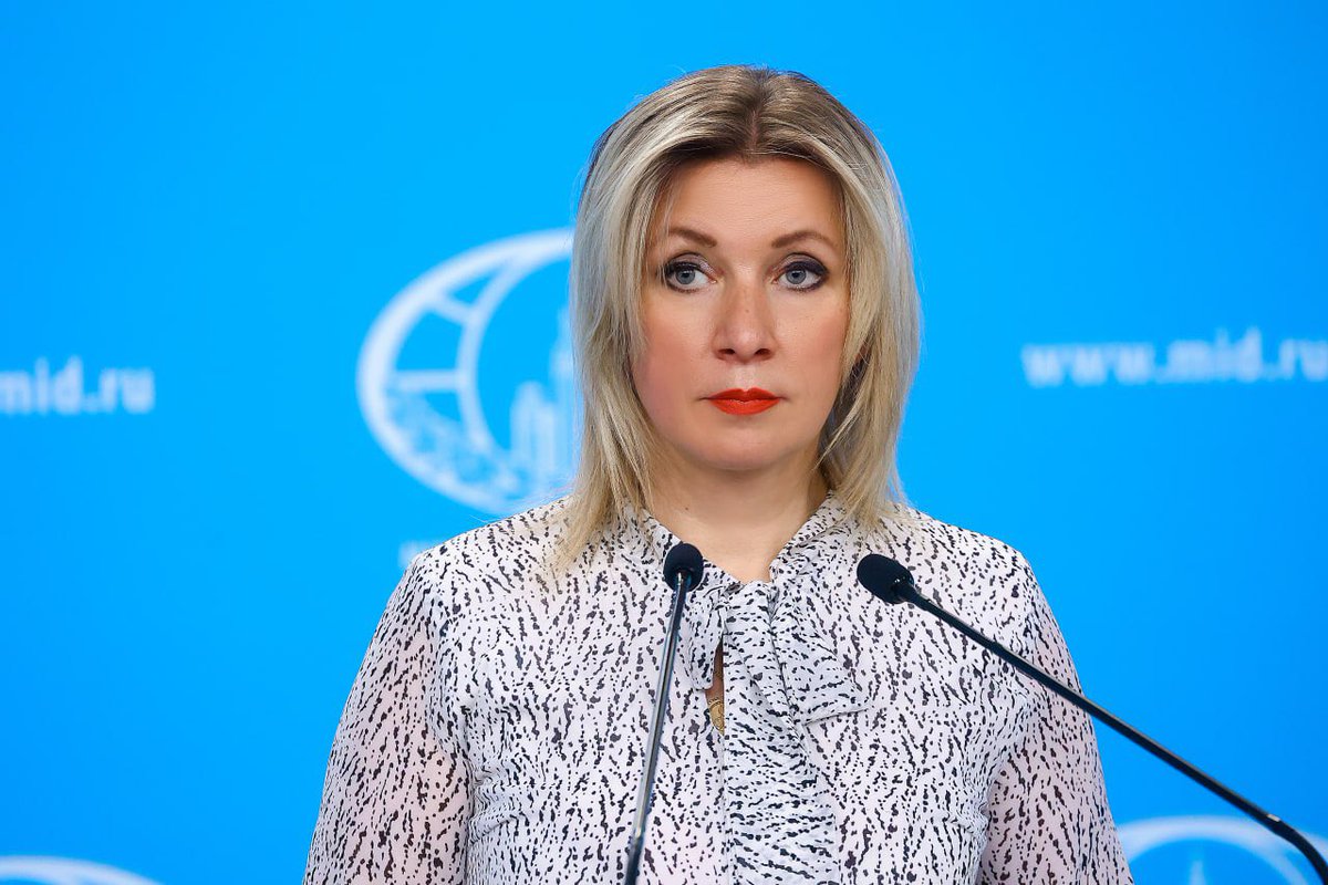 mae_rusia's tweet photo. ☝️ Ya puedes leer la rueda de prensa de nuestra portavoz María #Zajárova, ofrecida el 3 de mayo.

Temas:
⚪️ Crisis ucraniana
⚪️ Suministro de armas a Ucrania
⚪️ Acuerdo de cereales
⚪️ Sabotaje a los #NordStream
⚪️ Biolaboratorios del Pentágono

y más 👉 https://t.co/XDksn8LEL2 https://t.co/duKkKfpCbT