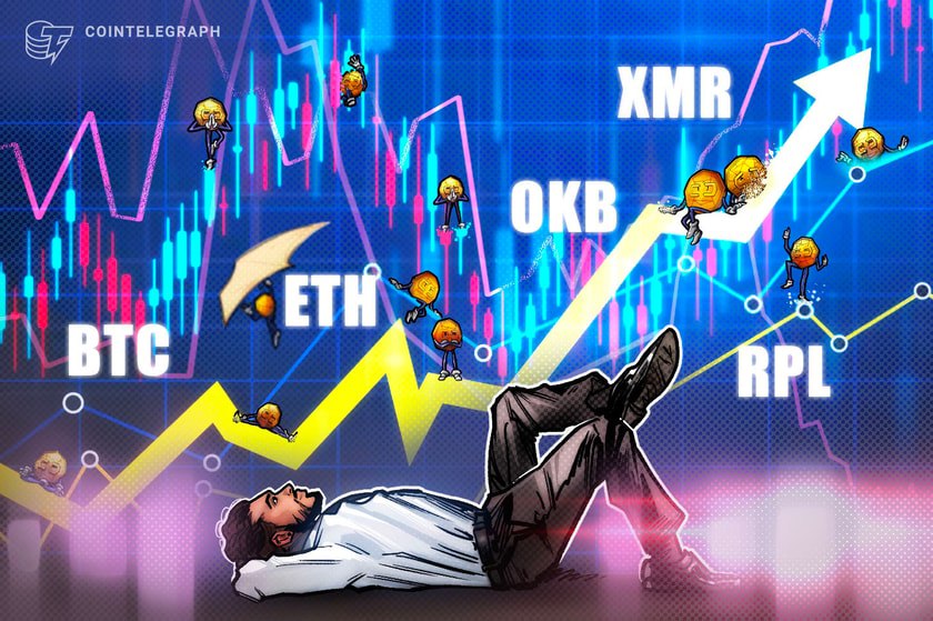 Jrgen50277444's tweet photo. Bitcoin and Ethereum's ETH are finding buyers at lower levels, which may be a bullish sign for XMR, OKB and RPL. https://t.co/Hd2xUHgZO1