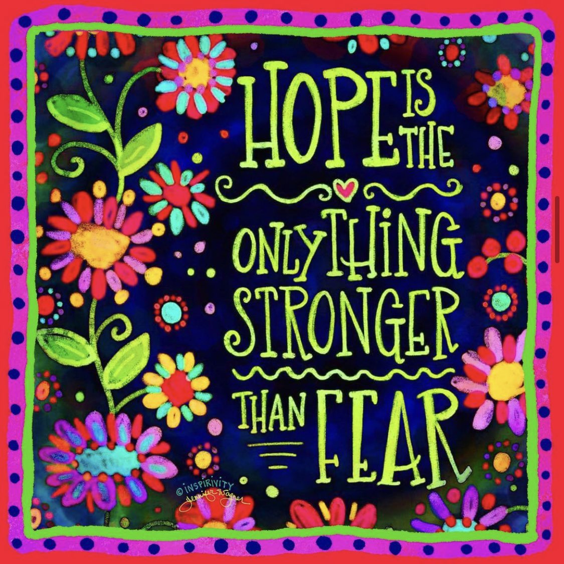 actionhappiness's tweet photo. Don’t give up. Remember hope is stronger than fear 🌈 

Image: @inspirivity https://t.co/CCMwJh2VS7