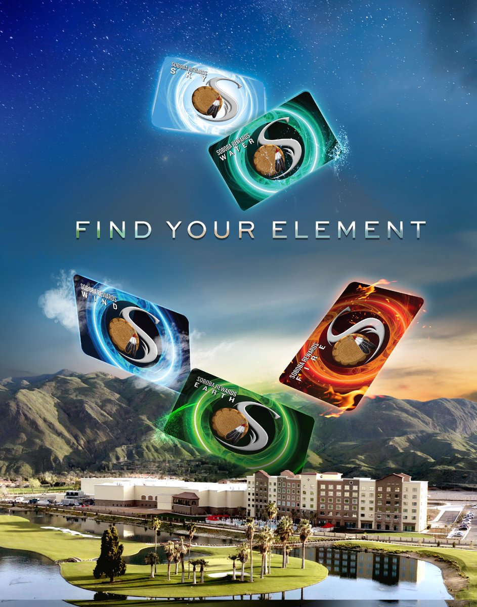 Unlock discounts, exclusive offers, and amazing benefits with Soboba Casino Resort’s Rewards Program - the best way to get rewarded for your gaming experience! Find your element TODAY!

#SobobaCasinoResort #Soboba #CasinoLife #Rewards #FindYourElement #Earth #Wind #Fire #Water...