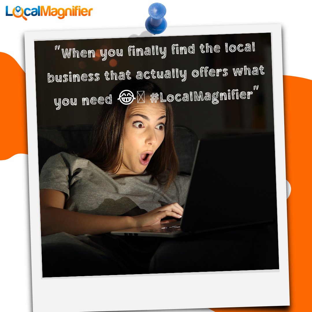 LocalMagnifier's tweet image. When you finally find the local business that actually offers what you need 😂👍 #LocalMagnifier
