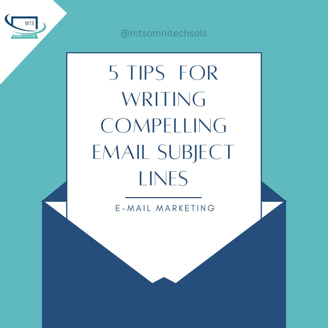 mtsomnitechsols's tweet image. 5 tips for writing a compelling E-mail Subject lines 🤩

E-mail subject is essential part that is used as a hook for conversion.The more it is compelling the more success rate you receive via #emailmarketing.
If you like the information, make sure to follow, like, comment.