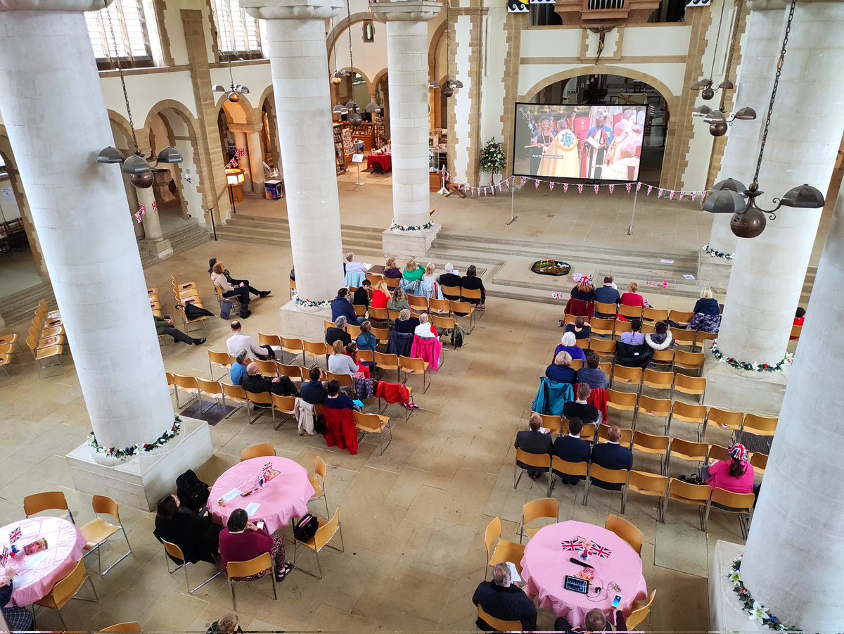 JemimaKLC's tweet photo. A busy #coronation weekend @PortsmouthCath. Thank you to all the volunteers who helped make it happen and to all those who attended our screening and street party. A well deserved day off tomorrow! #coronationpompey #portsmouth #portsmouthcathedral #streetparty https://t.co/zo6M3JgGSZ