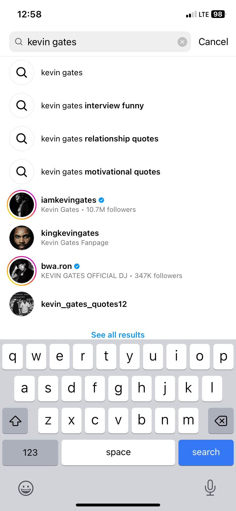 Nos 🎧 on X: Kevin Gates ig story cant be that bad lets see  t.coUw1H7o8WTK  X