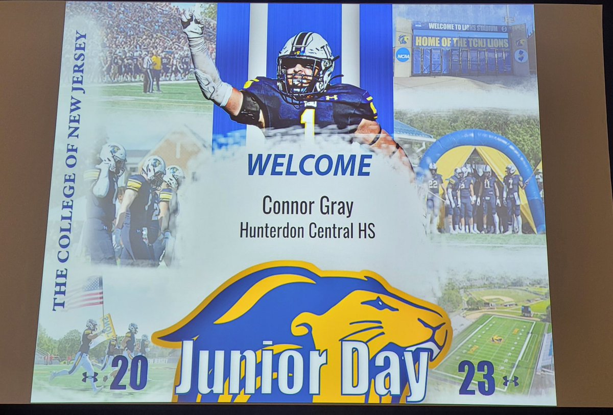 Connor Gray (@connorg88737158) on Twitter photo Thank you, Coaches <a href="/CoachCGoff/">𝐂𝐚𝐬𝐞𝐲 𝐆𝐨𝐟𝐟</a> <a href="/Coach_Mershman/">Coach Aaron Mershman</a> <a href="/CJendryaszek/">Coach Jendryaszek</a> and all the other coaches for an amazing junior day at TCNJ. Thank you, Coaches <a href="/CoachCGoff/">𝐂𝐚𝐬𝐞𝐲 𝐆𝐨𝐟𝐟</a> <a href="/Coach_Mershman/">Coach Aaron Mershman</a> <a href="/CJendryaszek/">Coach Jendryaszek</a> and all the other coaches for an amazing junior day at TCNJ.