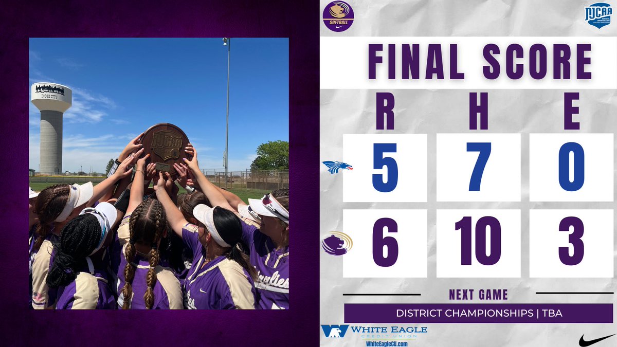 🏆 𝐑𝐄𝐆𝐈𝐎𝐍 𝐕𝐈 𝐂𝐇𝐀𝐌𝐏𝐈𝐎𝐍𝐒 🏆 

Butler Grizzlies take down the Hutchinson Blue Dragons to claim the Region VI Tournament Championship!

The Grizzlies will now host the District Championship at East Park in El Dorado beginning Friday. 

#RoarGrizz🐻 <a href="/BUCOSoftball/">Butler Softball</a>