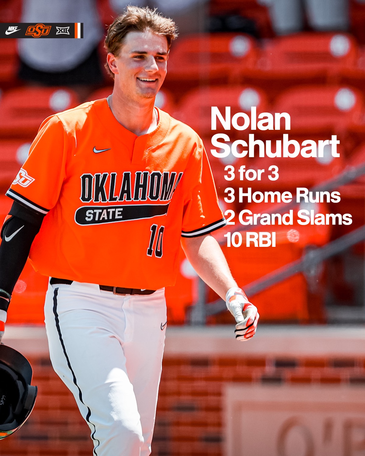 OSU Cowboy Baseball on X: Have yourself a day @NolanSchubart #OurStandard
