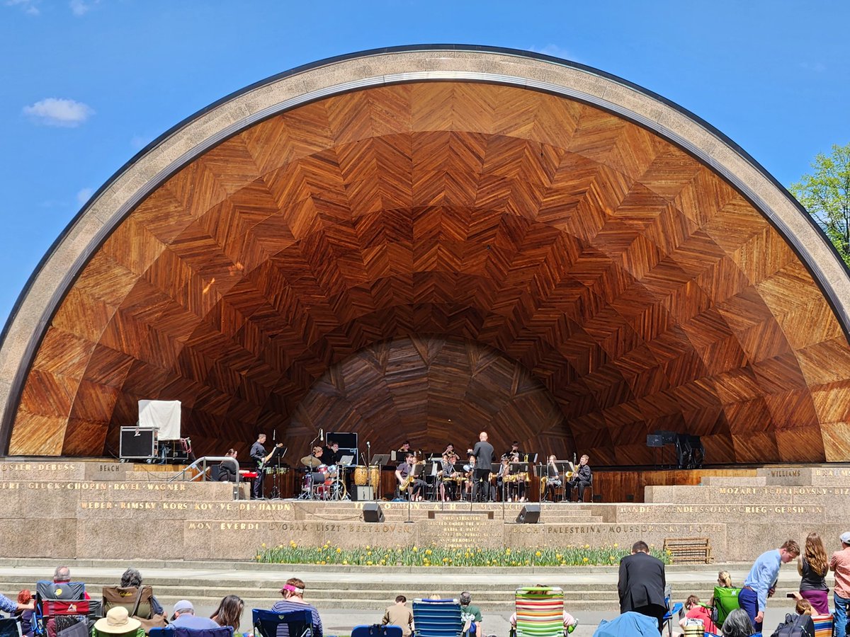 BMRbands's tweet photo. AWESOME job today by the BMR Jazz Ensemble at their performance a the Hatch Shell in Boston!!!! What a great way to represent BMR on a historic stage!! So proud of the students and Mr. Marcotte!!! https://t.co/ZACBmzDExt